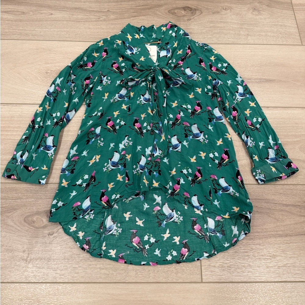 20 of 52 Conversations Anthropologie Bird Blouse Size 0